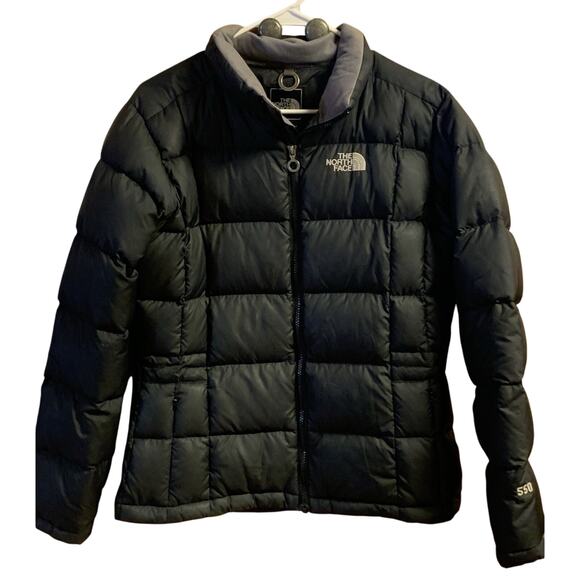 North Face 550 Jacket Black Size Med. Womens Goose Down Puffer w/ Zip & Pockets - Picture 1 of 11